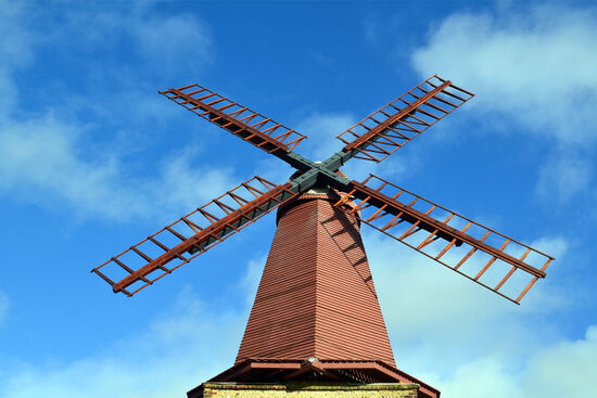 Smock mill in West Blatchington, Sussex (photo © Martin Meehan / dreamstime.com).